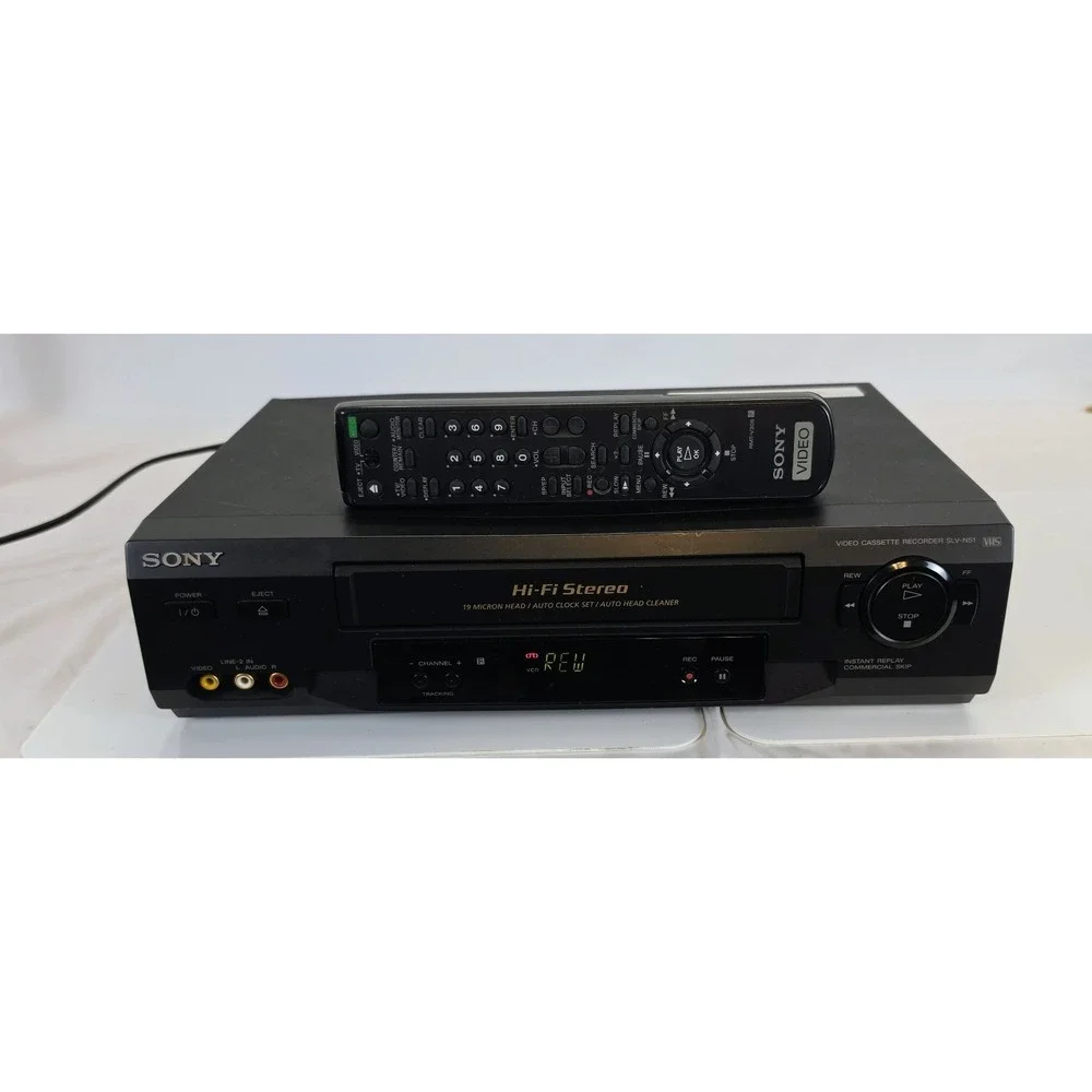 Sony SLV-N51 4-Head HiFi Stereo VHS VCR Player Recorder Bundle w/ Remote Tested